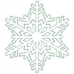 Stickdatei - Fancy Christmas Schneekristall Doodle